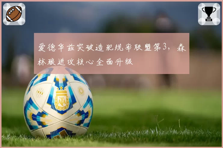 爱德华兹突破造犯规率联盟第3，森林狼进攻核心全面升级